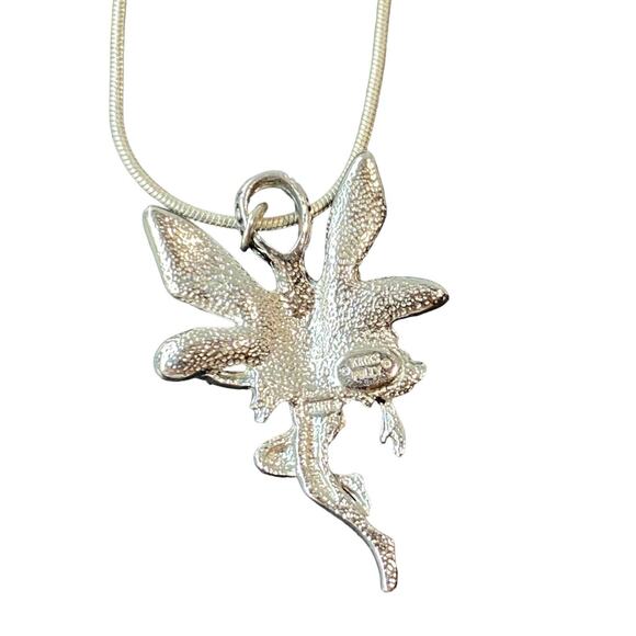 Fairy Vintage Kirks Folly Silver Crystal Wings "Queen Of The Fairies" Necklace - Picture 3 of 9